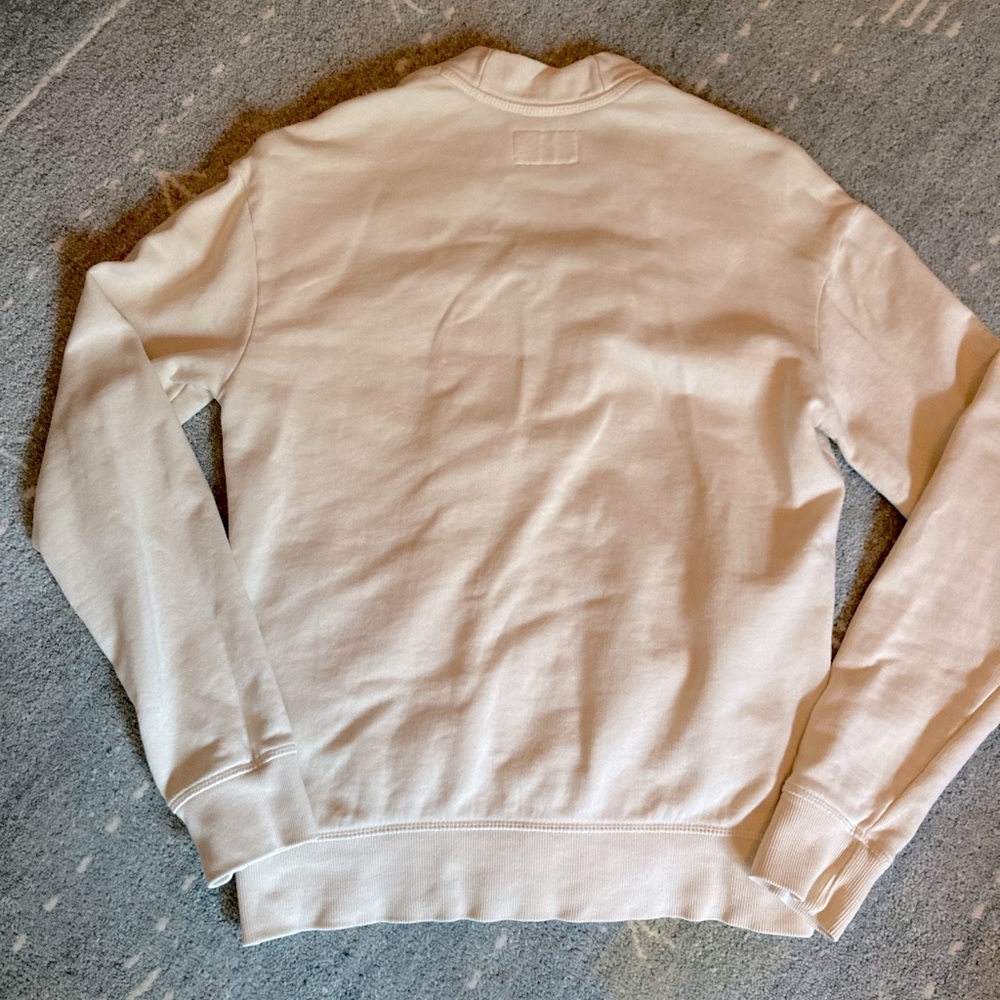 Pact Women's Essential Vintage Button-Up Cardigan/Sweatshirt Jacket in Cream - Picture 2 of 7